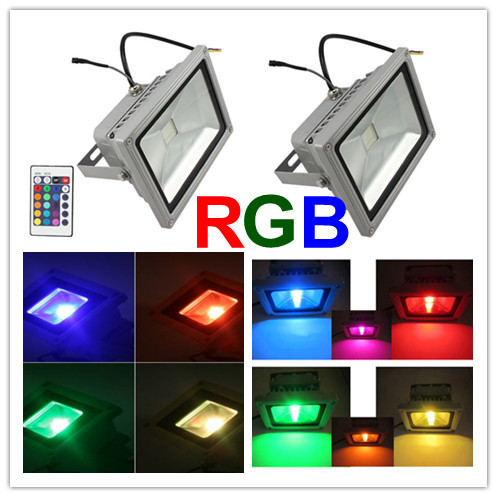 AC85-265V  20W RGB  LED Flood Light COB Exterior Spotlight IP65 LED Outdoor Light