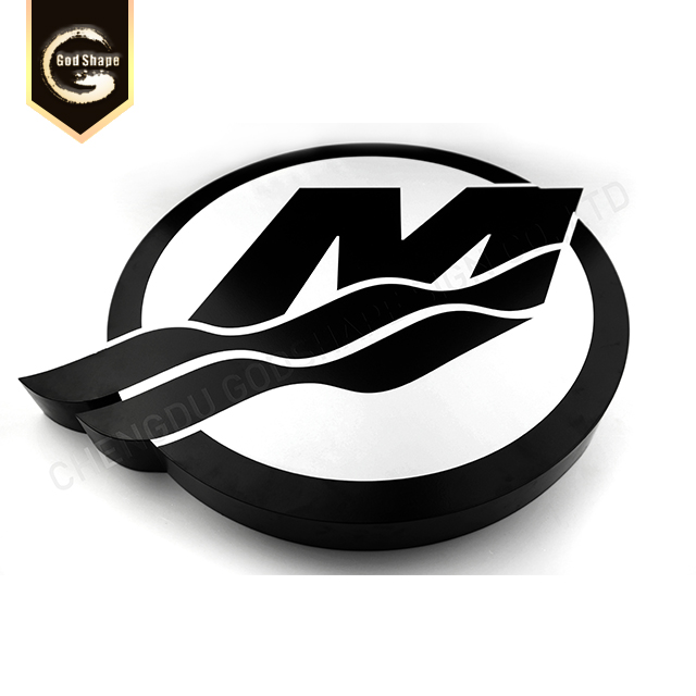 Outdoor Customized Shape Wall Mounted Luminous Metal Frame Led Light Box