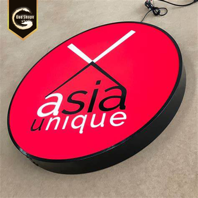 Modern Wall Mounted Advertising  Double Sided Round Waterproof Light Box Sign Led Light Box Signage