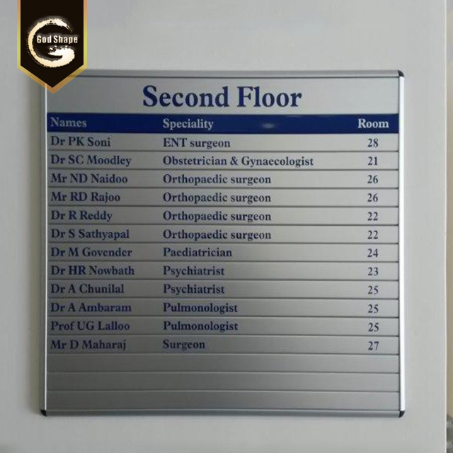 Curved Extruded Aluminum Alloy Wayfinding Directional Sign