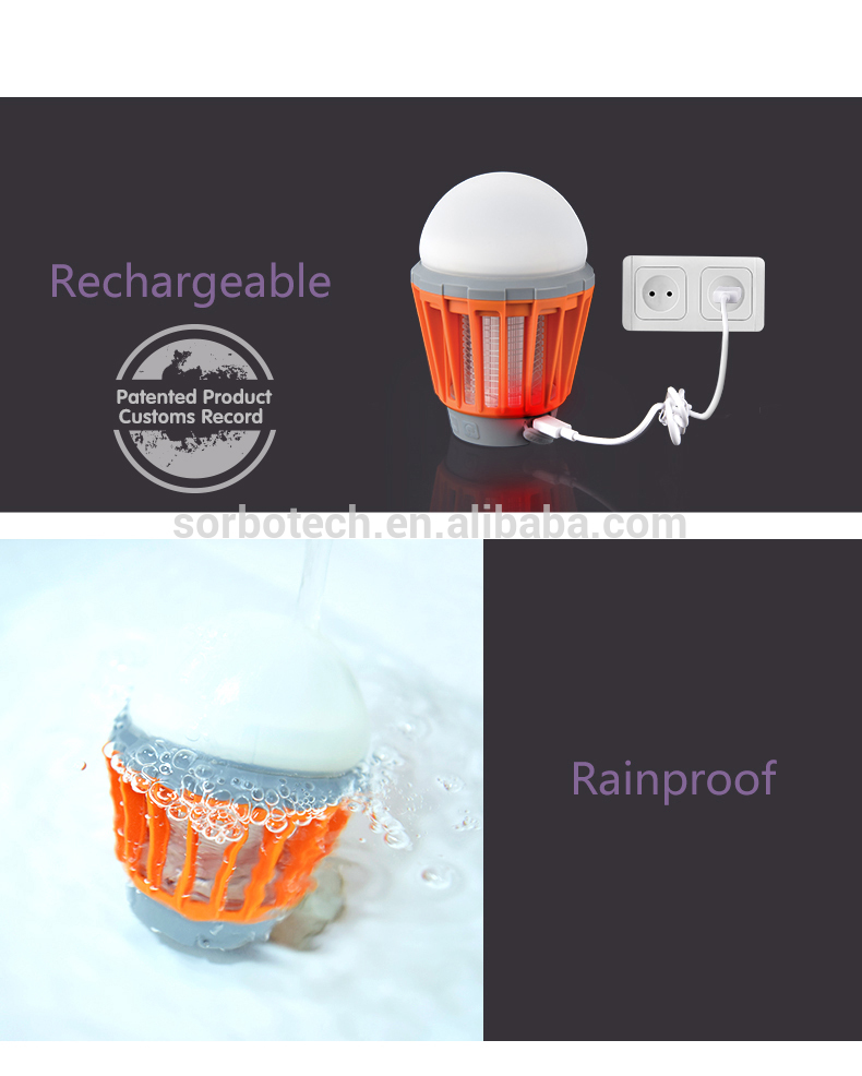 Waterproof High Brightness Mosquito Killer with Outdoor Camping Lamp