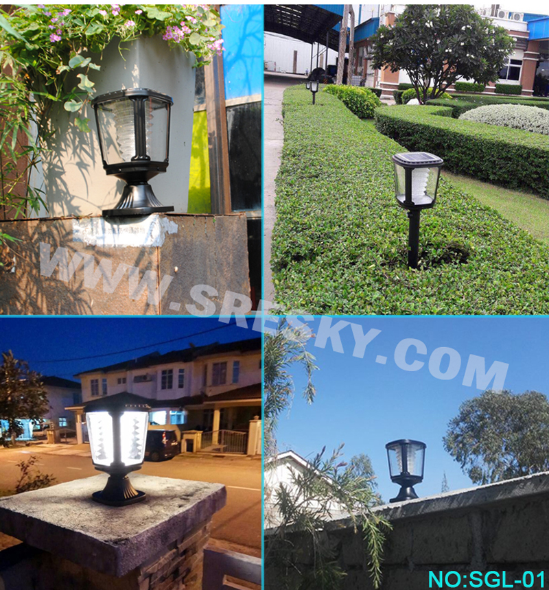 Professional outdoor solar gate post pillar light made in China