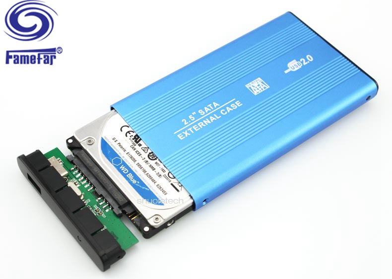 Factory selling USB2.0 SATA 2.5 hard drive case plastic HDD Enclosure