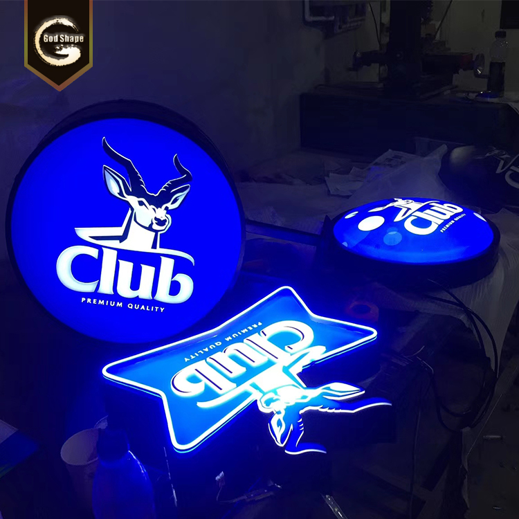 Custom OEM Factory  Vacuum Formed Round Double Sided Outdoor Acrylic Lightbox