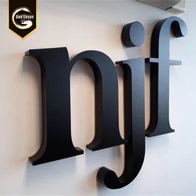 3D Metal Non-Illuminated Polished Solid Number Letters Signage for Metal Sign