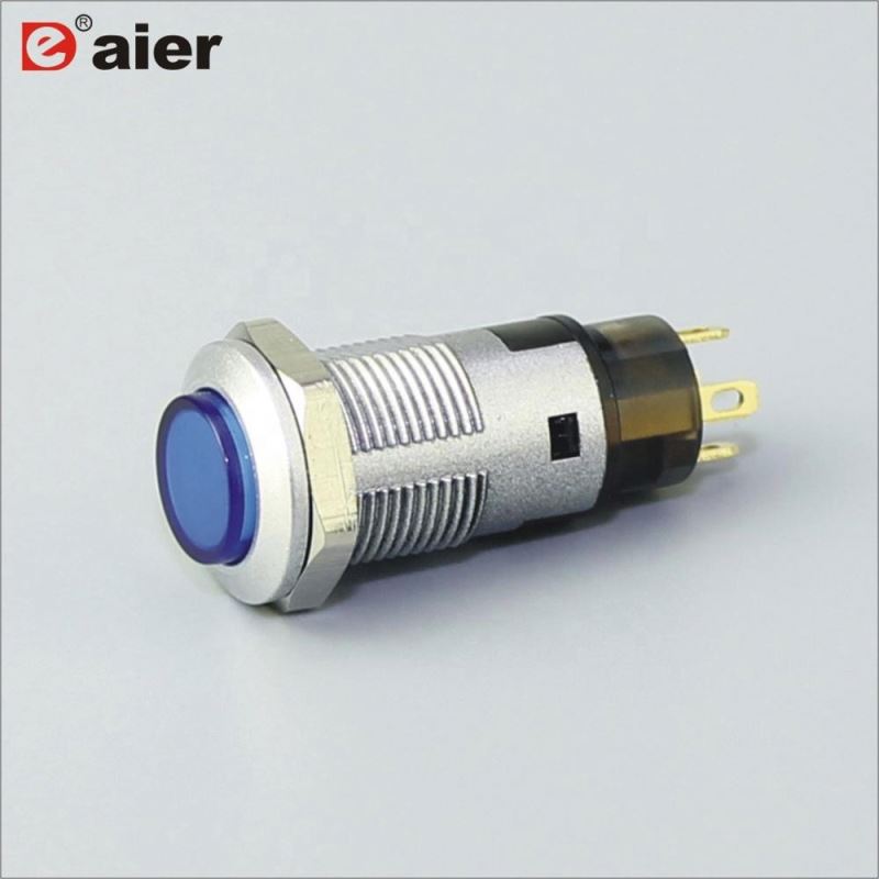 IP67 Mini High Button 220V Illuminated 12mm ON OFF LED Pushbutton Switch