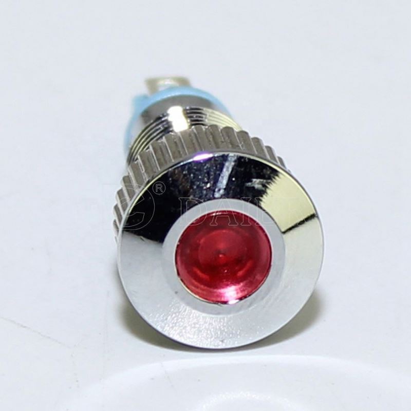 8MM Convex Surface Solder Terminal 110V Metal Explosion Proof Signal Lamp
