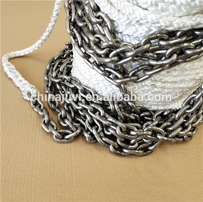 Galvanized stainless steel DIN766 open link anchor mooring chain boat chain 8mm