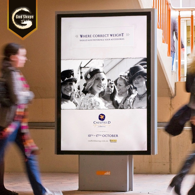 Waterproof Modern Photo Poster Frame Square Wall Mount Advertising Exit led Light Box