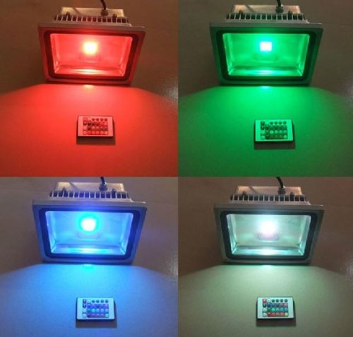 AC85-265V  50W  RGB LED Flood Light COB Exterior Spotlight IP65 LED Outdoor Light