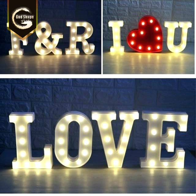 Custom Super Bright Led Signs 3d Cut Acrylic Letters With Light Bulb