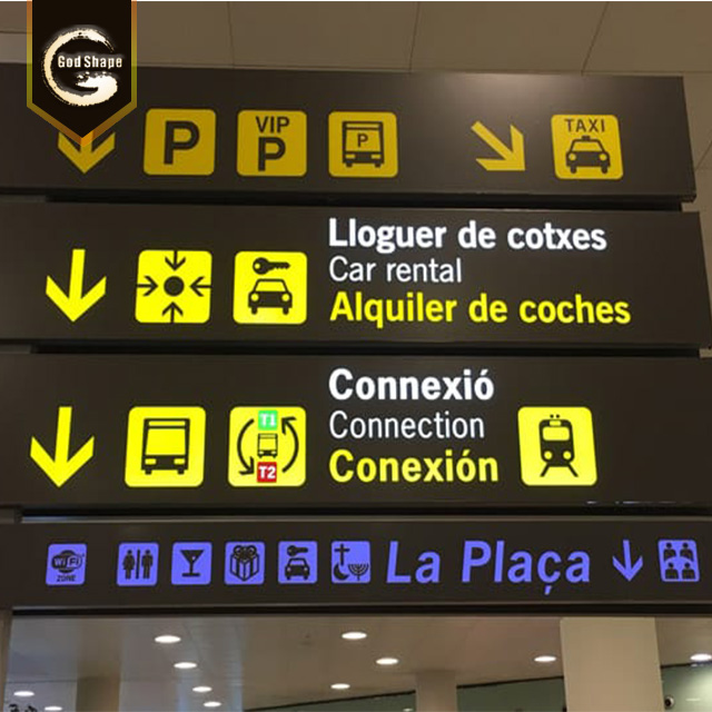 Outdoor Aluminium Profile Airport and Station Guide Signs