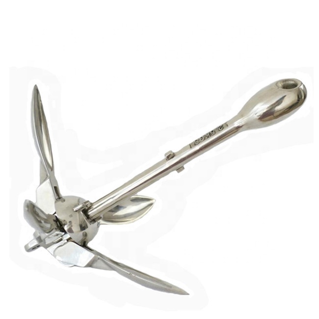 boat anchor Stainless steel Grapnel folding Anchor for sale JVFL