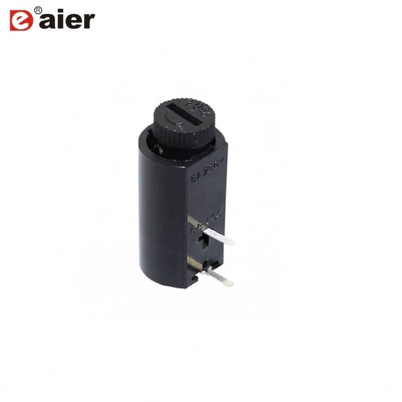 10A 250V Black Plastic  5x20 PCB Fuse Holder