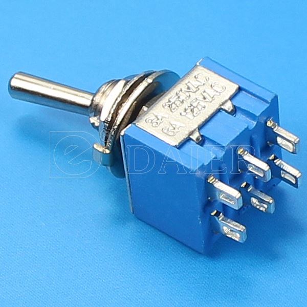 Mini DPDT ON-OFF- ON Micro Toggle Switch 250V 3A