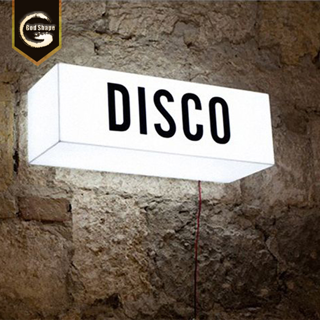 Four Sided Cube Rectangle Acrylic Advertising led Light Box Sign