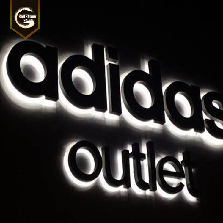 Stainless steel Sign Letters 3D LED Backlit reverse Channel Letters