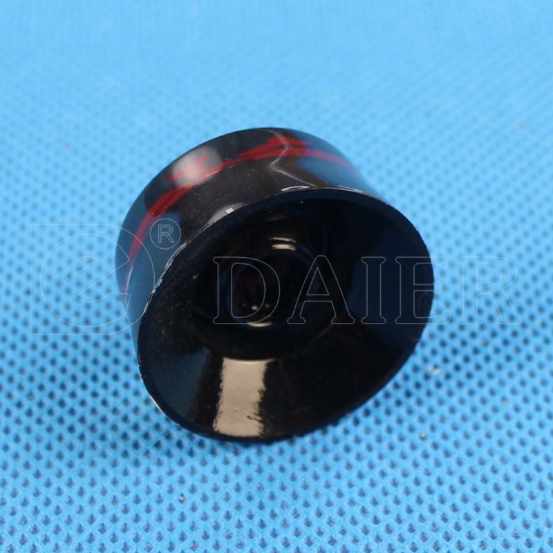Top Hat Speed Guitar Volume Tone Control Knob Black Skirted Amplifier Plastic Knob