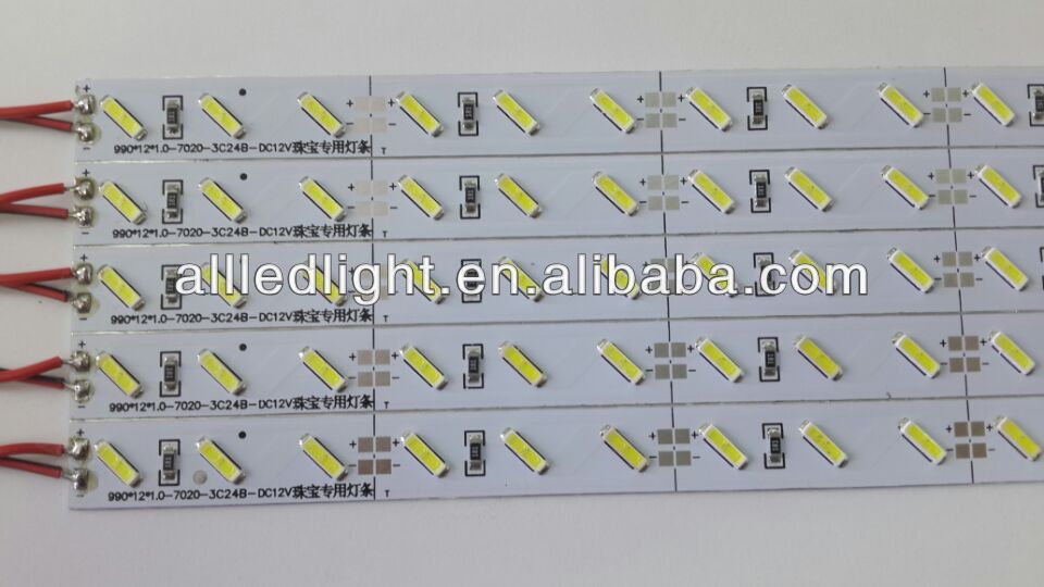 SMD7020 ip20 72leds white !!! brightness led rigid strip bar light made in china