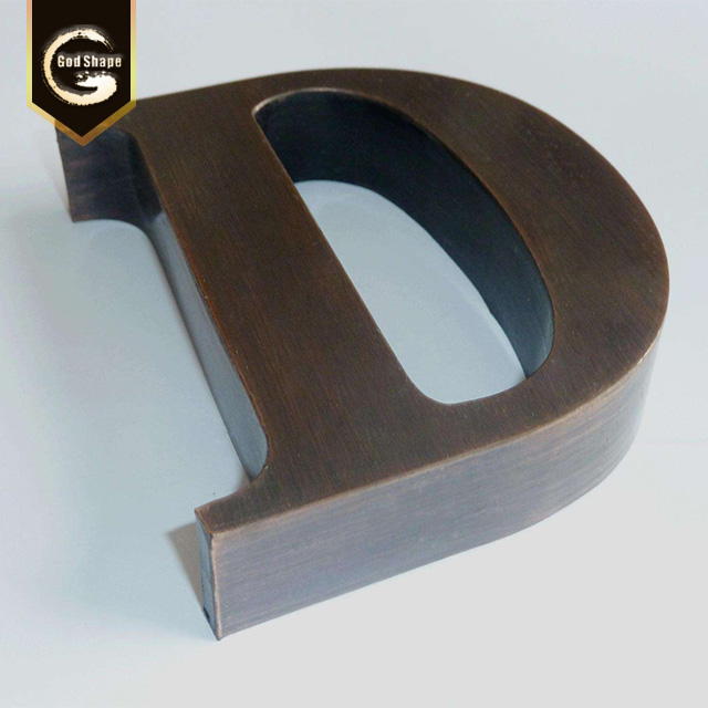Factory Vintage Style Stainless Steel Non-illuminated 3D Laser Cut Letter Alphabet Number Signs