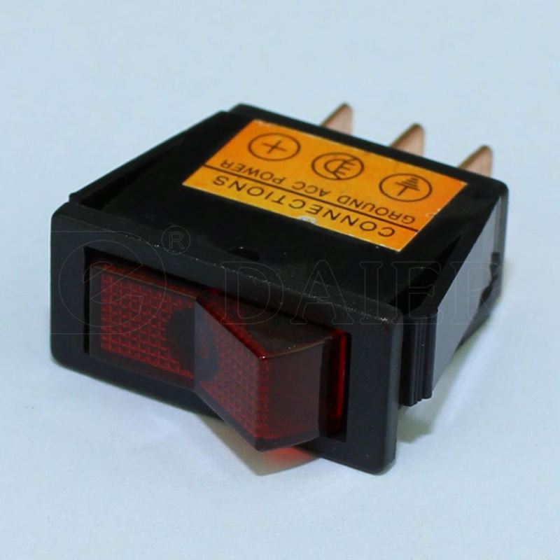 ASW-25D 20A 12VDC Single Pole 3 Pin Auto ON OFF Light Switch With Lamp