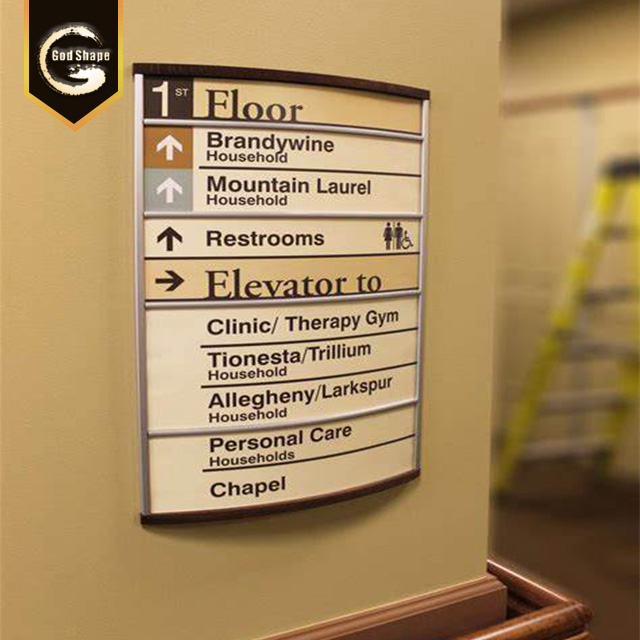Aluminum Alloy Wayfinding And Directory Floor Index Indoor Sign