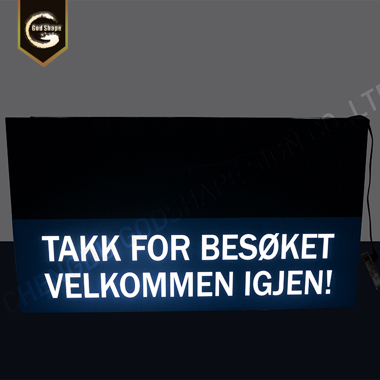 Outdoor waterproof illuminated Store front facades advertising led light box sign