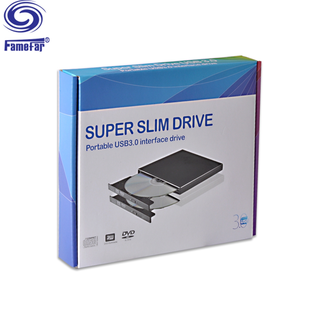 Factory Selling External USB cd rom dvd burner RW Writer Slim Optical Drive