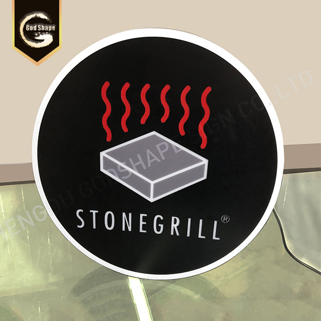 Factory price led acrylic crystal light box shop club lightbox with logo