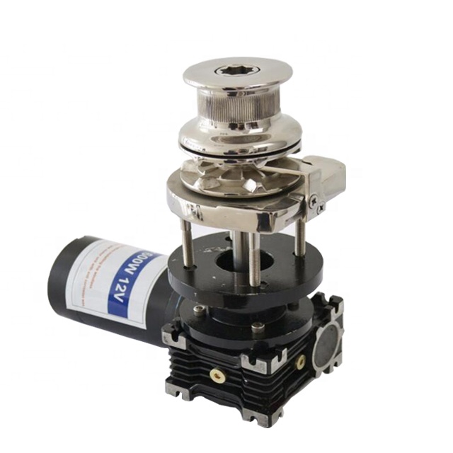 12mm rope 6mm chain 12V electric capstan winch 600W marine winch JVVC-004