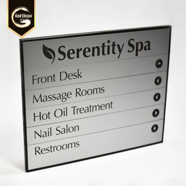 GS Wall mounted Directory Building Floor Aluminum Profile Index Signage