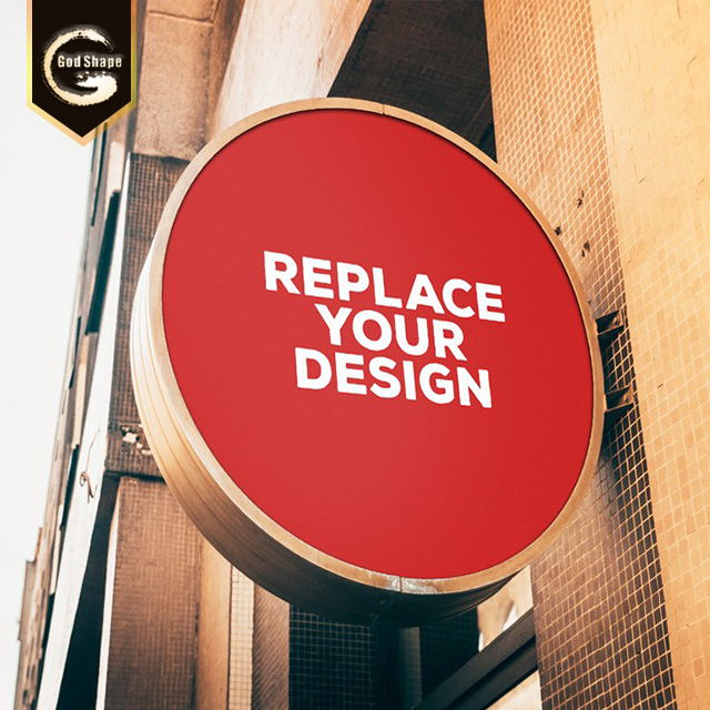 Wall external light box led signs for hotel