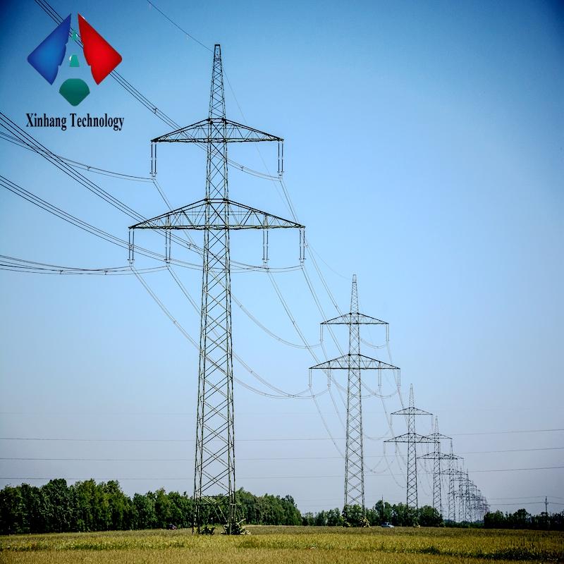 polygonal conical electric galvanized steel power monopole 33kv double circuit transmission line pole