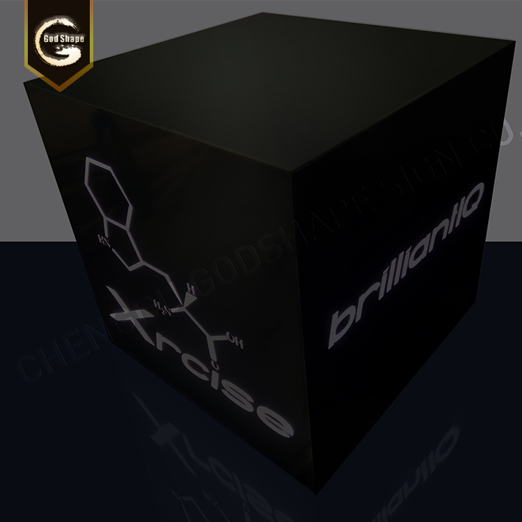 Indoor illuminated square lightbox signage led cube light box sign