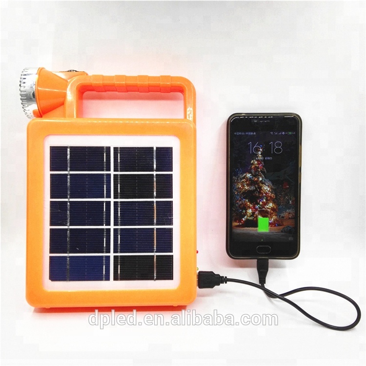 Mini solar system off grid with flip reading lamp 2w solar panel portable