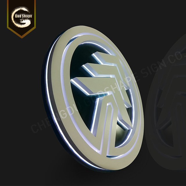 Customized Shape Wall Mounted Luminous Metal Frame Led Light Box