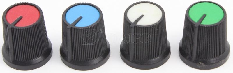 Coloured 6MM Knurled Shaft Potentiometer Plastic Electronic Knob