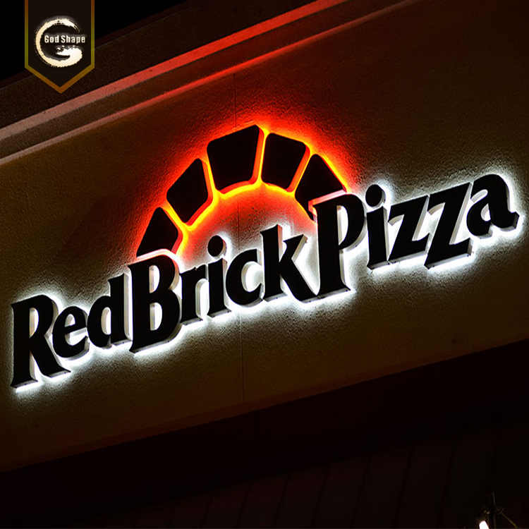 Outdoor stainless steel metal signage led sign channel letter light box