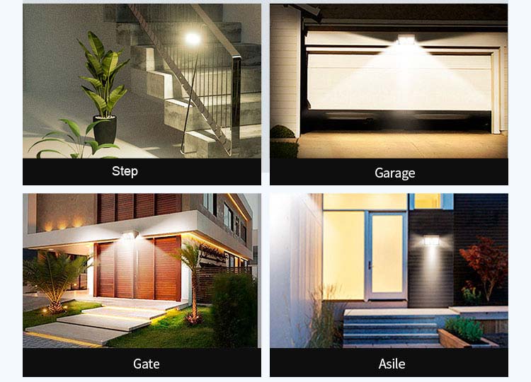 SRESKY new pir motion sensor waterproof led outdoor wall solar lamps