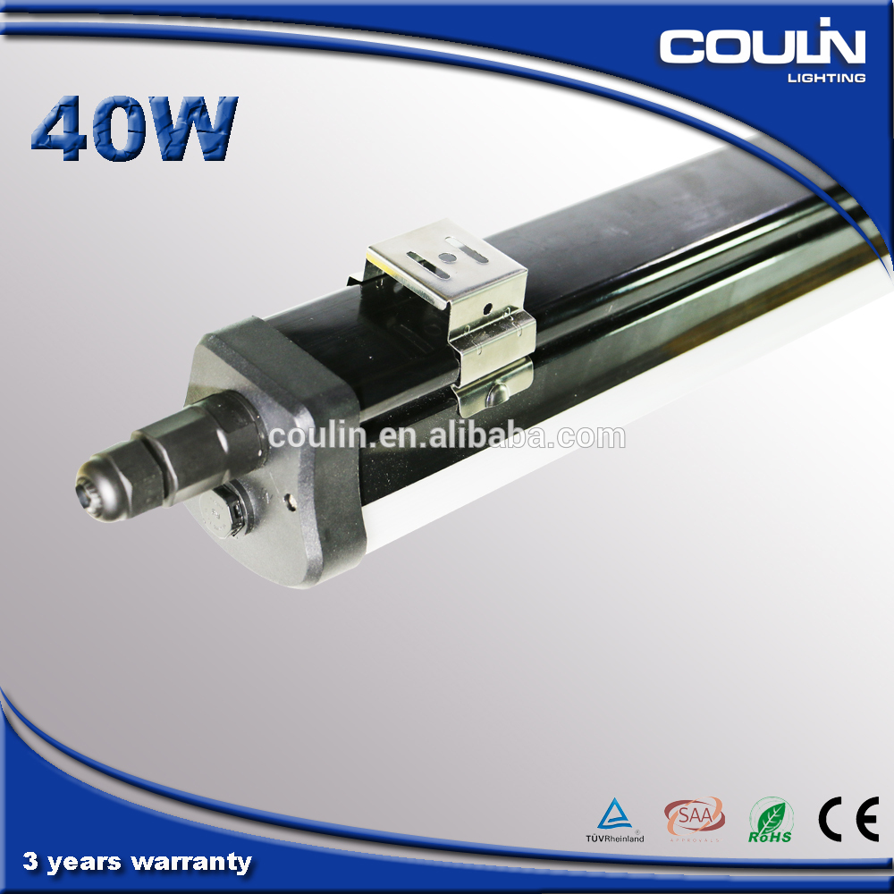 Coulin Epistar SMD2835 40W 1200mm 4ft black P65 fixture led tri-proof light
