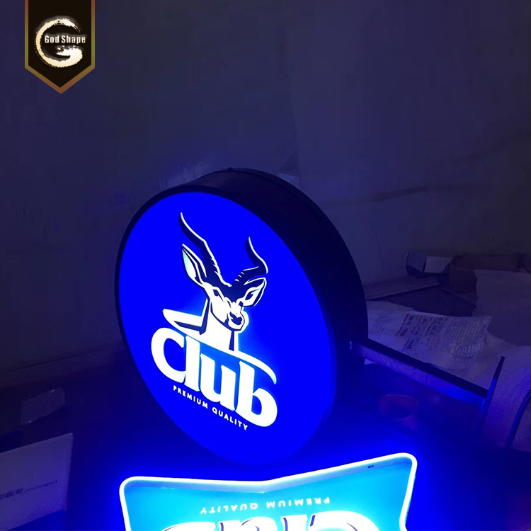 Custom Make Outdoor Double Side Round Led Light Box Sign