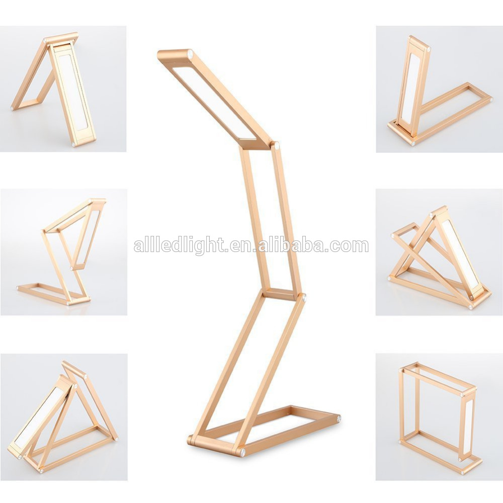 Portable LED Desk Lamp Reading Light Four Sections Foldable Rechargeable No Glaring And Eye Protection