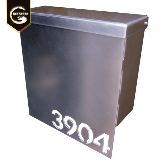 OEM Metal Stainless Steel Outdoor Apartment Waterproof Number Carton Letterbox Parcel Mailbox Lock