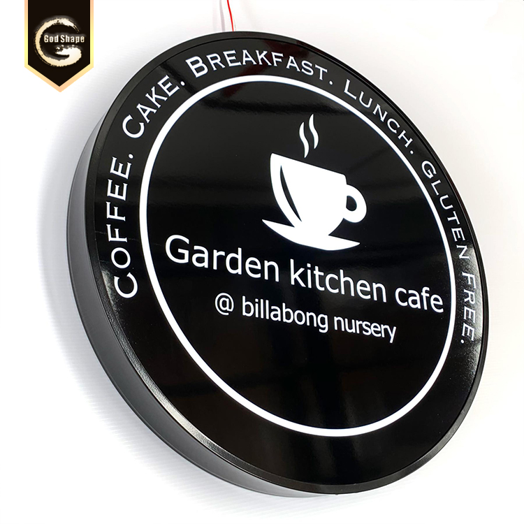 Wall mounted metal frame  bracket advertising  LED round lightbox