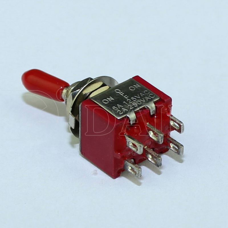3A 250V AC 6 PIN mini ON OFF ON toggle switch