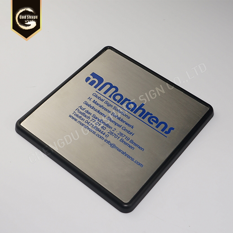 Custom made laser  cut letters sign SS hotel room door sign plate wll mount  frame sign