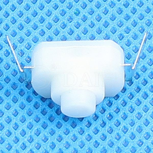 White 2Pin Soldering ON OFF Plastic Flashlight Thin Push Button Switch