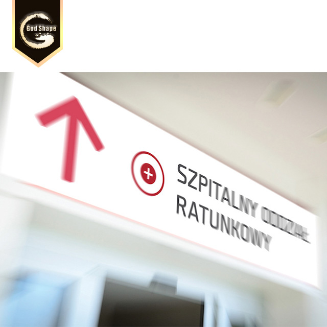 Outdoor Indoor Aluminum Directional Road Signage Wayfinding Sign