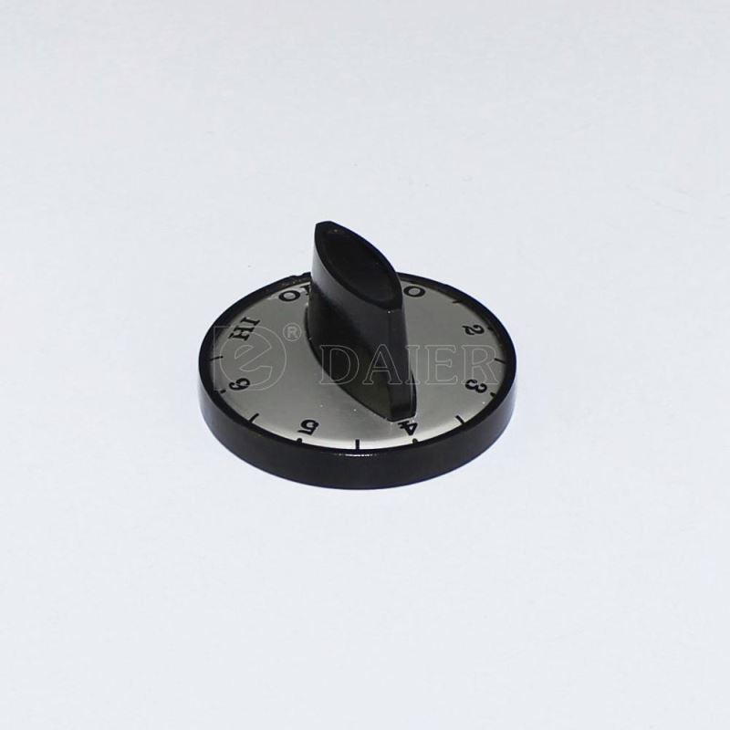 25x50MM Black Round Adjusting Plastic Control Gas Stove Knob
