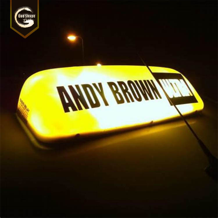 GS custom made taxi top led signs white color yellow or red light taxi top sign taxi display